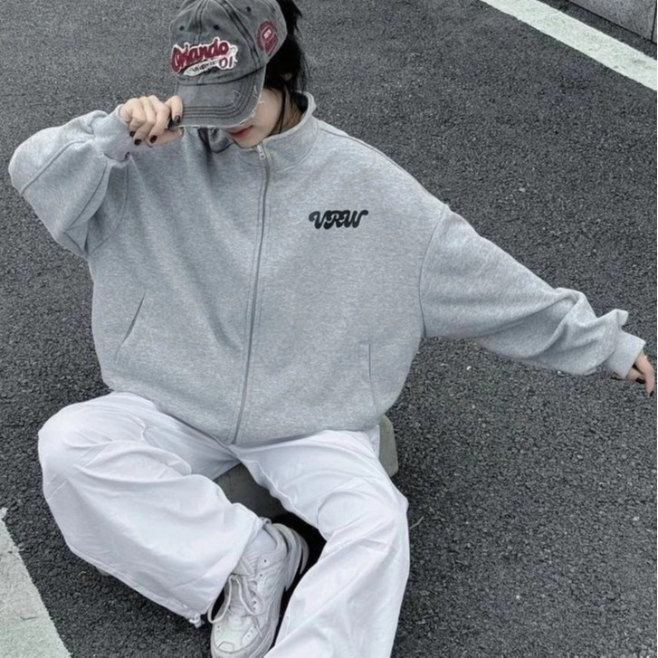 Áo Khoác Nỉ, Áo Khoác Zip Form Boxy Viralwear Unisex , Nỉ 2 DA CAO CẤP Thiết Kế Hot Trend 2024