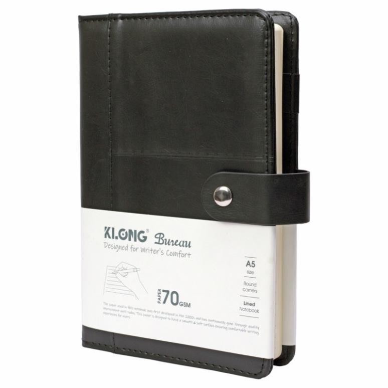 Sổ kẻ ngang nét đứt bìa giả da PU KLONG A5 300 trang 70/76; MS: 611