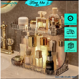 Kệ Đựng Mỹ Phẩm 2 Tầng Đa Năng - Kệ Để Bàn Để Đồ Nhà Tắm 2 Tầng Trong Suốt Phong Cách Sang Trọng (Tuyển Sỉ)
