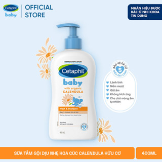 [LIVE] Sữa tắm gội dịu lành cho bé CETAPHIL BABY WASH & SHAMPOO WITH ORGANIC CALENDULA 400ML