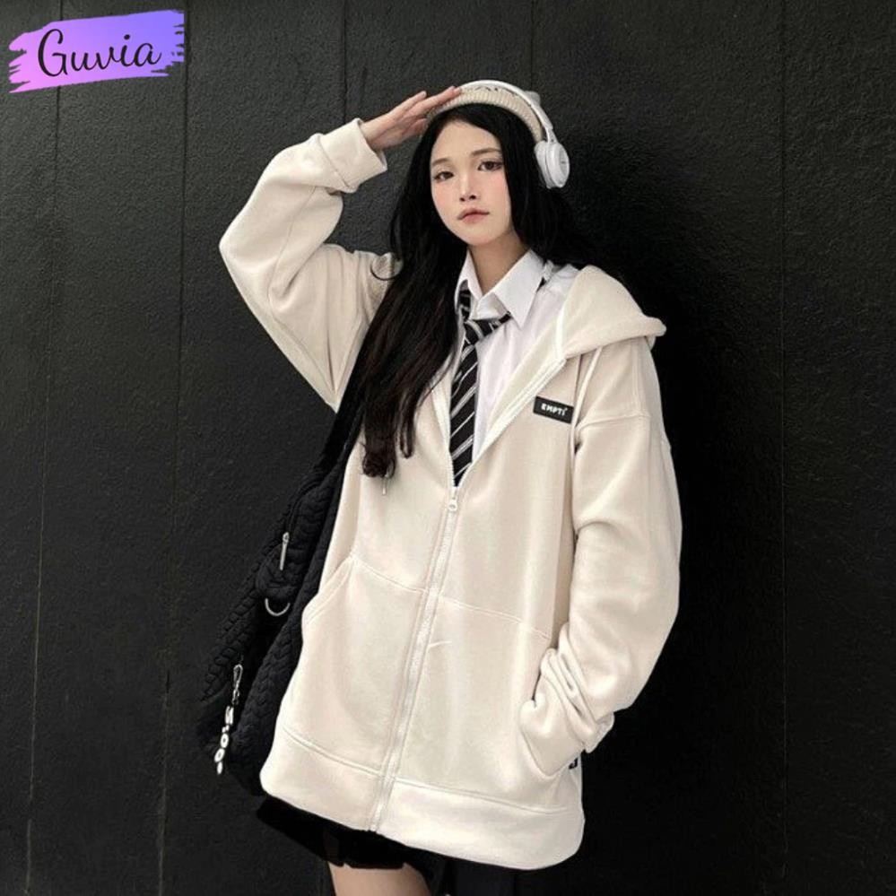 Áo Khoác Thêu Logo EMPTI Nam Nữ Ulzzang Unisex, Áo Khoác Nỉ Form Rộng Đẹp Mẫu Mới Về Taiduc AKN108
