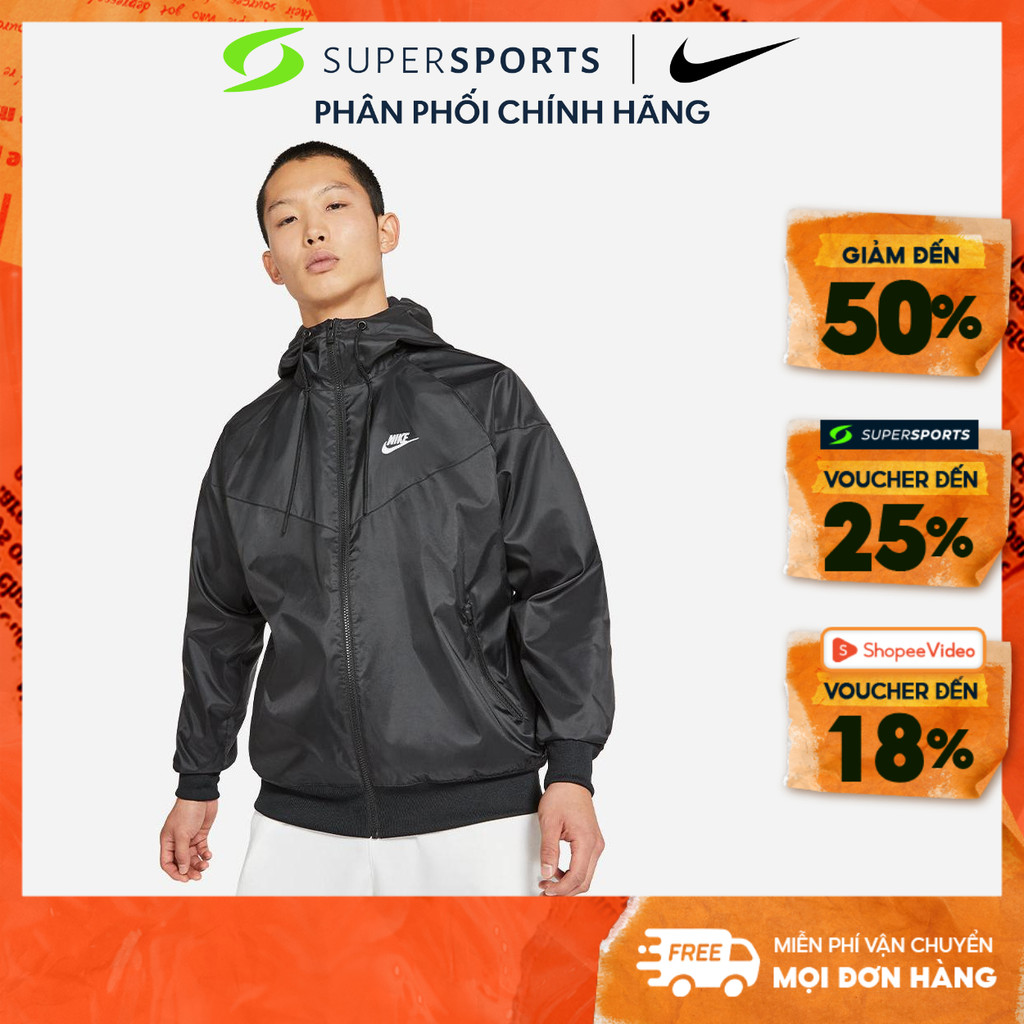Áo Khoác Nam Nike Wind Runner Hooded - Đen - DA0002-010