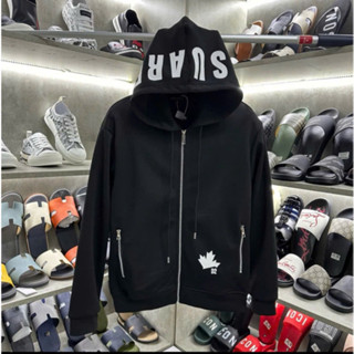  Áo Hoodie Zip Nam Nữ Chuẩn Boy Phố DSQUARED Mũ 2 Lớp Chất Nỉ Tàu Cao Cấp - Áo Khoác DSQ Mẫu Mới Nhất 2024 