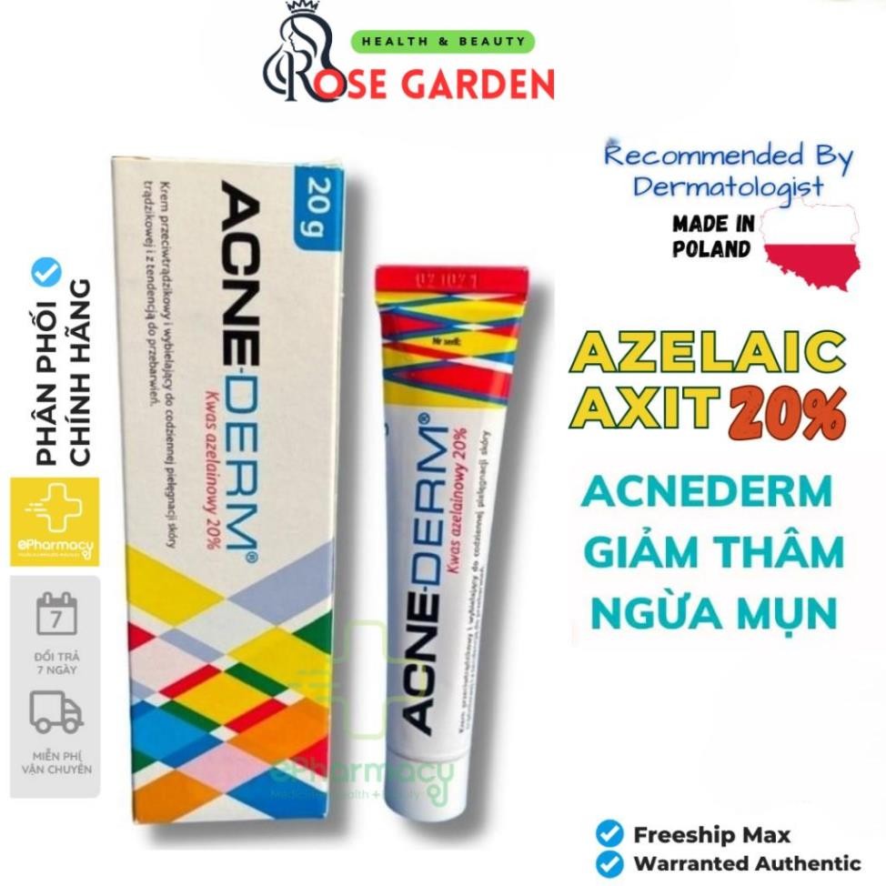 Kem ACNEDERM Giảm Mụn, Mờ Thâm, Làm Trắng Da  Acne-Derm Kwas Azelainowy 20% [20g]