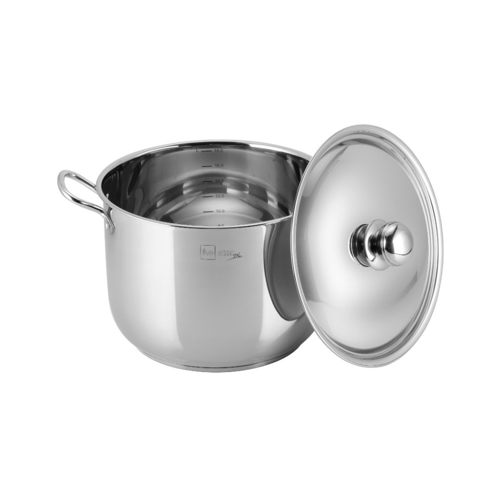 Nồi luộc gà 3 đáy inox 304 cao cấp Fivestar Plus nắp kính size 28cm | 30cm , dùng được mọi bếp