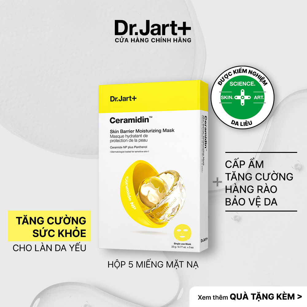 (Hộp 5 miếng) Mặt nạ dưỡng ẩm & tăng cường hàng rào bảo vệ da Dr.Jart+ Ceramidin Skin Barrier
