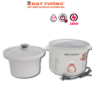 Nồi Nấu Chậm 4,5 Lít Đạt Tường, Kho Thịt, Hấp, Đa Năng, Giữ Nhiệt Lâu với Lõi Sứ Ceramic– DTSC-45