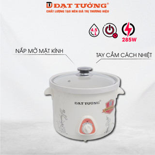 Nồi Nấu Chậm 4,5 Lít Đạt Tường, Kho Thịt, Hấp, Đa Năng, Giữ Nhiệt Lâu với Lõi Sứ Ceramic– DTSC-45