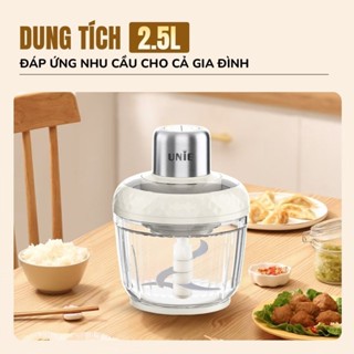 Máy xay thịt UNIE UM366, công suất 400W, 2 cối thủy tinh, động cơ cao cấp, xay thịt, đánh ruốc xay tỏi tiện lợi