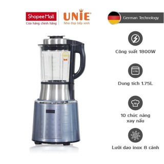 Máy làm sữa hạt đa năng unie v6 1800w, dung tích 1.75l công nghệ mới chống trào