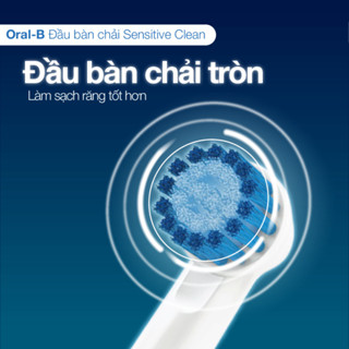 Đầu Bàn Chải Điện Oral-B Sensitive Clean - Lông Chải Mềm Mại Làm Sạch Nhẹ Nhàng, Đầu Thay Thế Oral B Cho Răng Nhạy Cảm