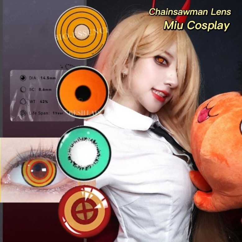 [HOT] [Giao ngay] Lens cosplay Angel/Denji/Aki/Makima/Power/Reze/Tatsuki - Thợ săn Quỷ: Chainsaw Man
