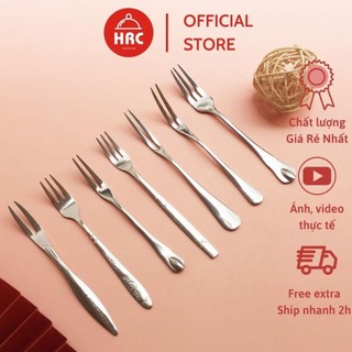 Nĩa inox nhỏ, dĩa ăn hoa quả, trái cây BH