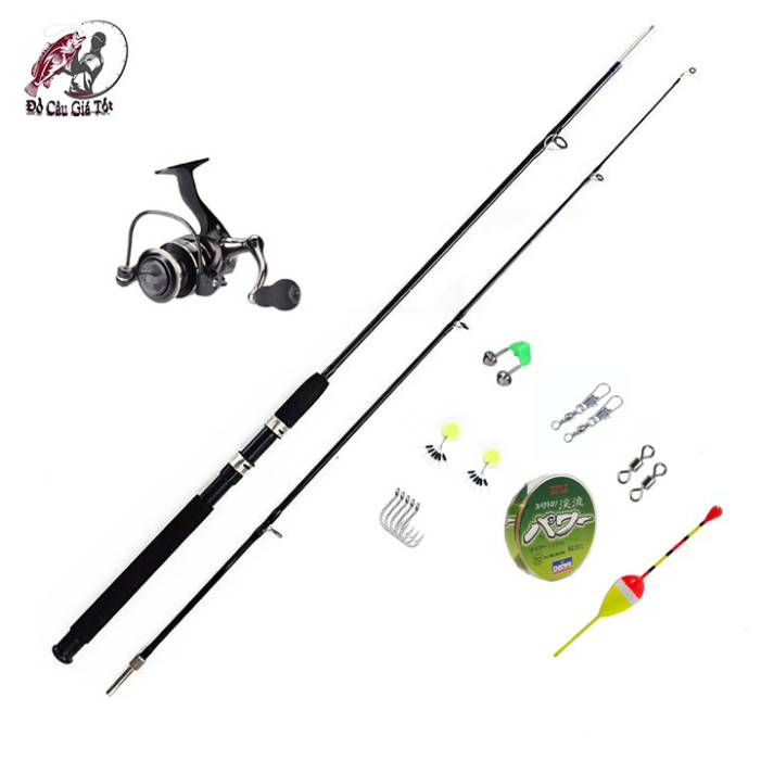 [Chất Lượng] Cần Câu Máy 2 Khúc Đặc, Máy Deukio AC Siêu Khỏe, Combo Cần Câu Máy, Bộ Cần Câu Máy 52jj