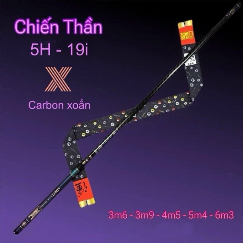cần câu tay Chiến Thần 5H-19i tặng kèm ngọn phụ 5231mnbcz