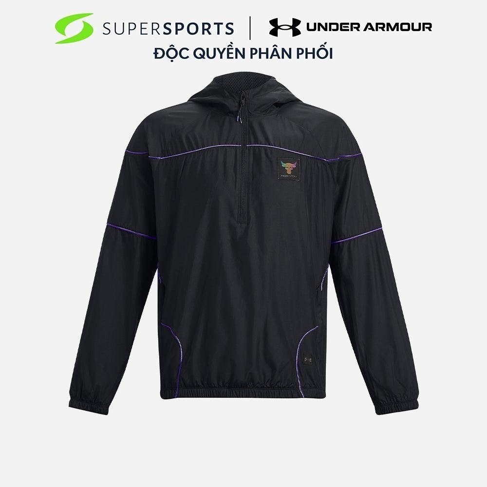 Áo Khoác Nam Under Armour Project Rock Anorak - Đen  - 1380128-001