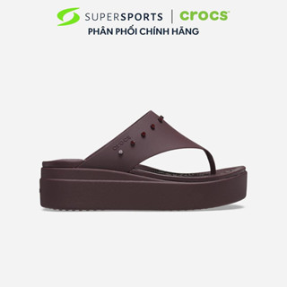 Dép Xỏ Ngón Nữ Crocs Brooklyn Studded - Nâu  - 209255-6WD