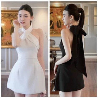 ĐẦM NỮ CỔ YẾM CHÉO LƯNG CỘT ALAN BY8625