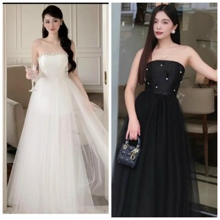 Đầm Xòe Khoét Eo Phối Viền Ren Chất Nhung Cực Đỉnh BY8603