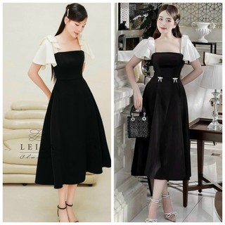 Đầm Xòe Dự Tiệc Tay Bèo Kèm Tag Đá Sang Trọng BY8620