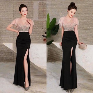  Đầm Dài Ôm Body Xẻ Tà Dạ Hội Dự Tiệc Cô V Cực Sang BY4559 