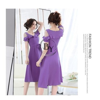 Đầm Xòe Dự Tiệc Trễ Vai Cực XInh BY6277