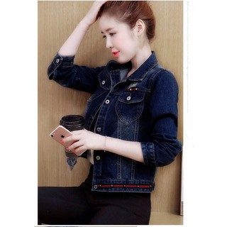 [HCM] Áo Khoác Jeans Nữ Phối Nút BY1060