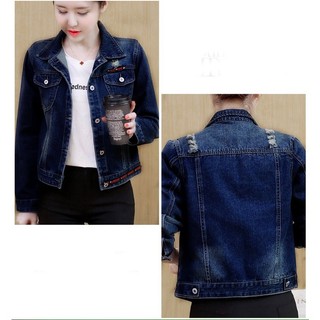 [HCM] Áo Khoác Jeans Nữ Phối Nút BY1060