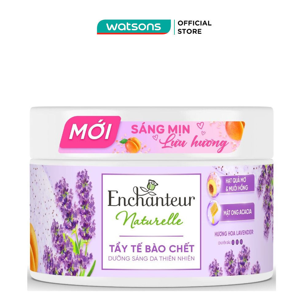 Tẩy Tế Bào Chết Enchanteur Naturelle Dưỡng Sáng Da Hương Hoa Lavender 250g