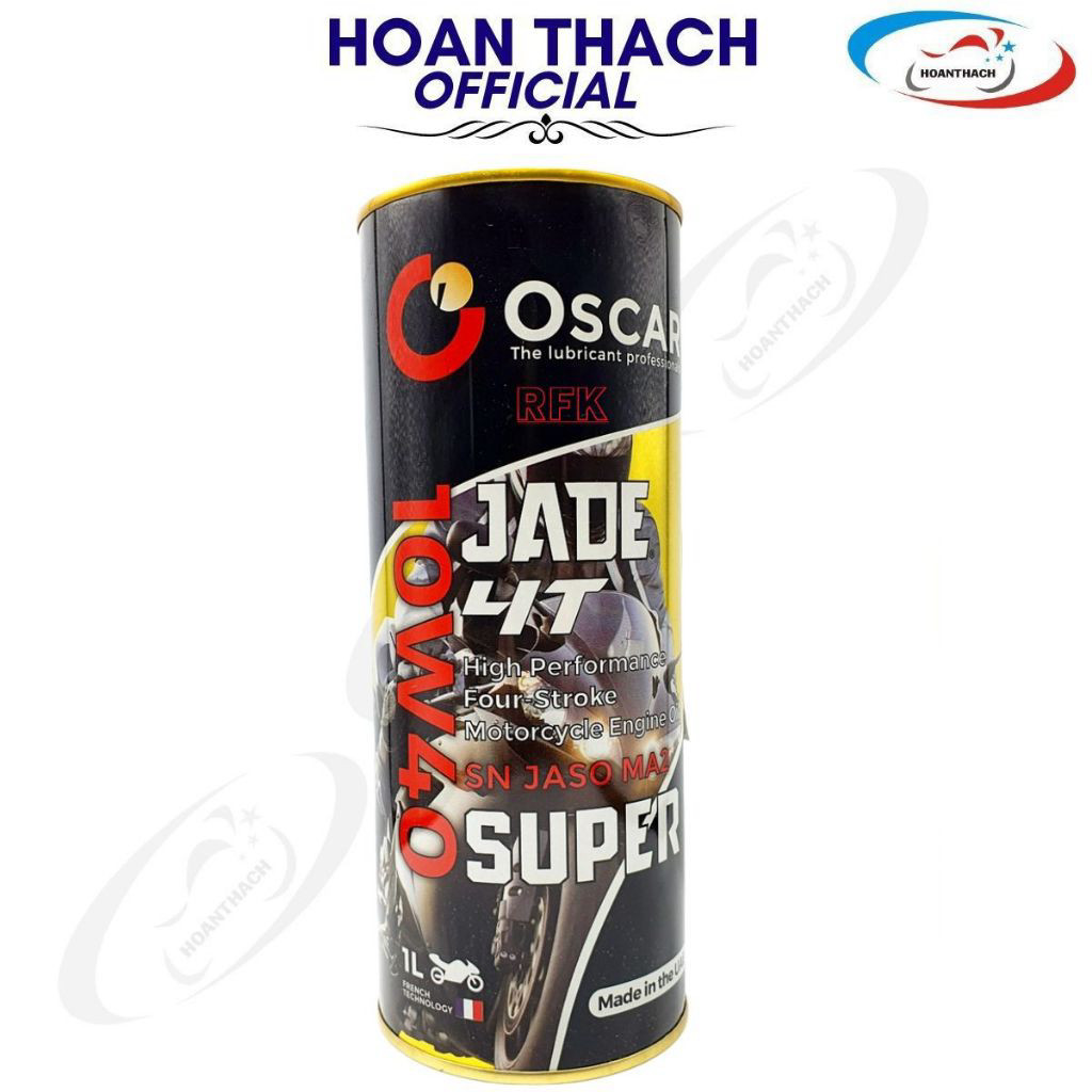 [SALE] Nhớt Oscar Jade 10W40 HOANTHACH tổng hợp 100% dành cho xe số, côn tay