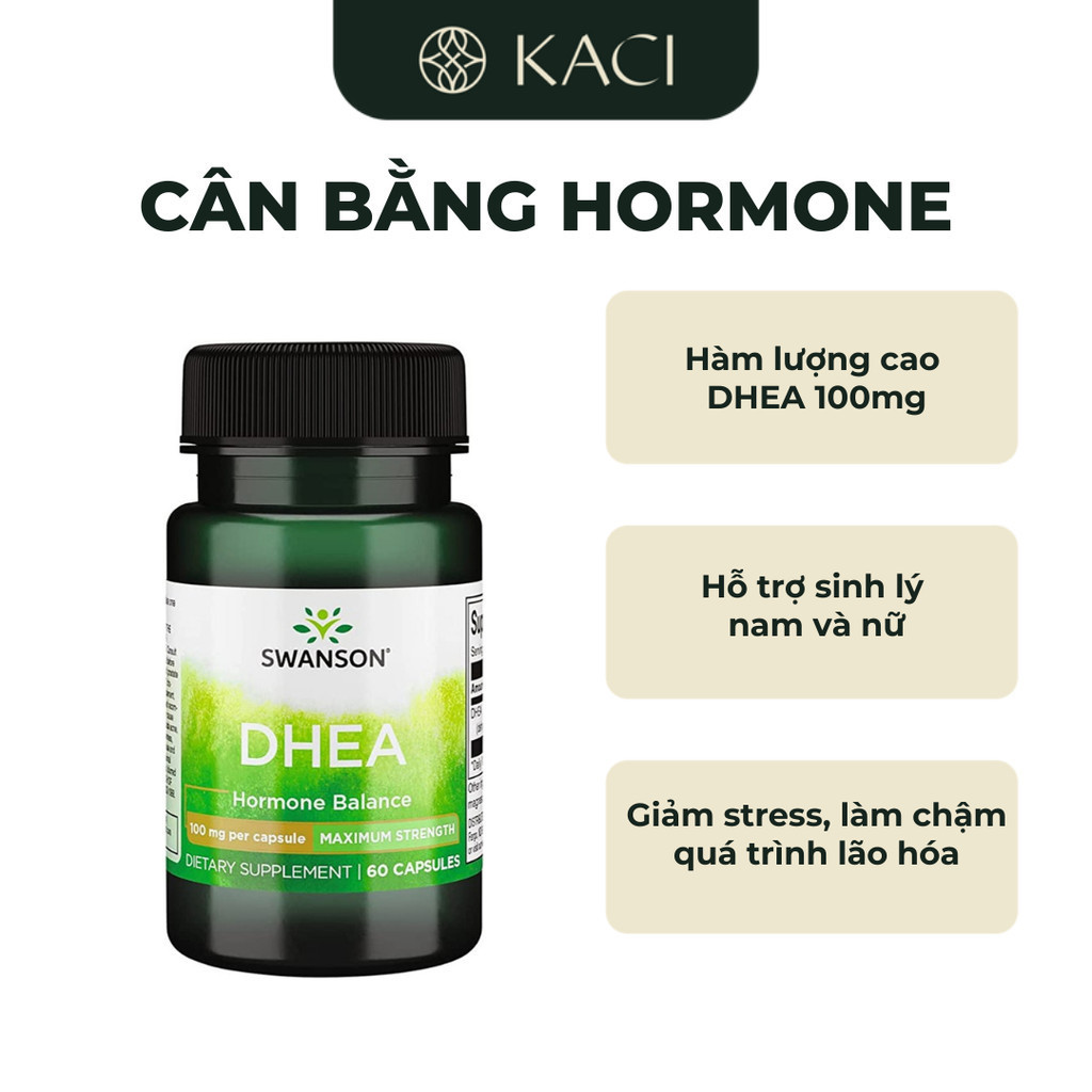 Viên Uống Swanson DHEA 100mg Tăng Cường Sinh Lý Nam Và Nữ
