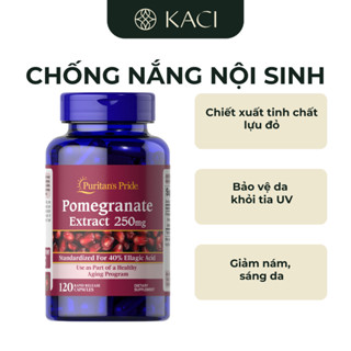Viên Uống Tinh Chất Lựu Chống Tác Hại UV Nắng, Trắng Da Puritan’s Pride Pomegranate Extract 250mg