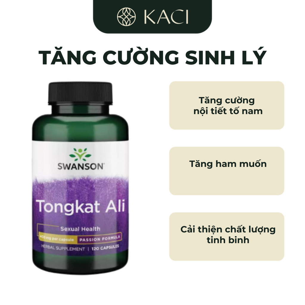Viên Uống Hỗ Trợ Tăng Cường Sinh Lý Tongkat Ali Swanson 400mg