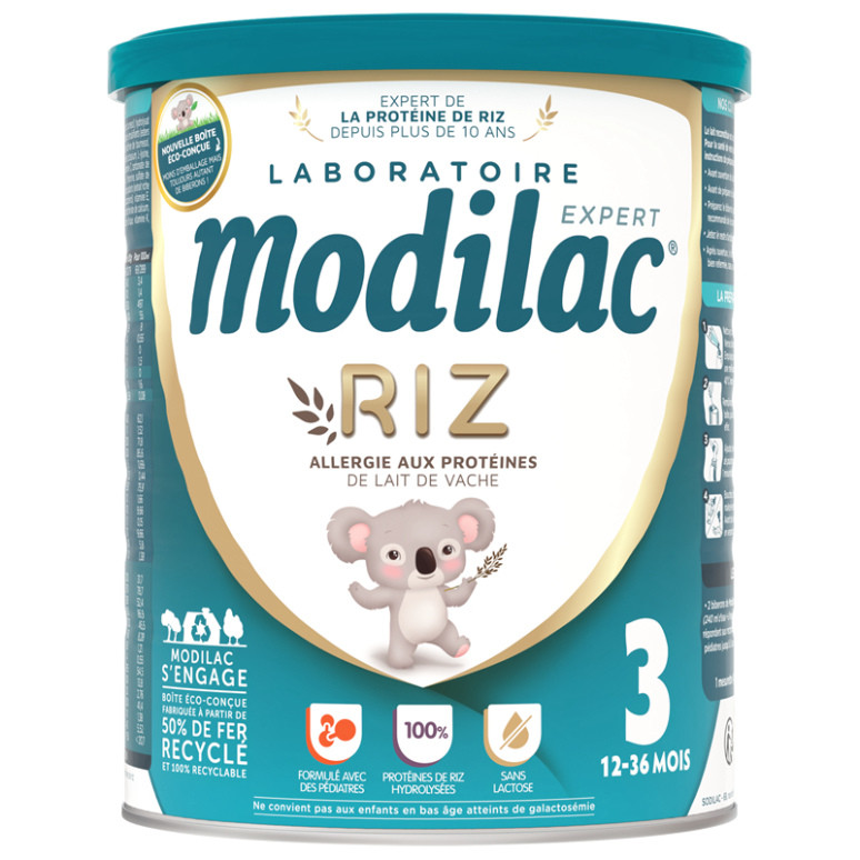 Sữa Modilac Riz Số 1,2,3 Lon 800g sữa bột công thức giúp bé dị ứngng đạm bò và bất dung nạp đường lactose Date 2025