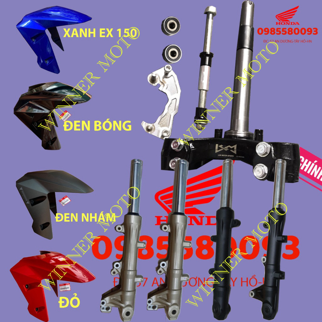 Phuộc trước LCM WINNER lắp EXCITER 150