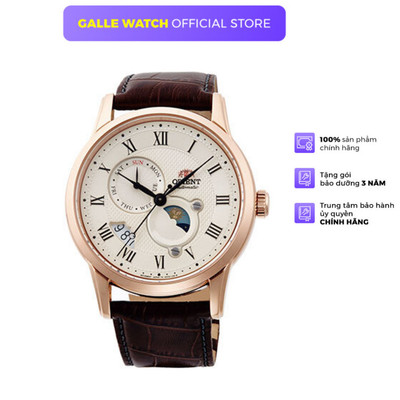 Đồng hồ cơ nam Orient RA-AK0007S30B Classic Sun and Moon Automatic kính Sapphire, chính hãng