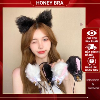  Cài tóc tai mèo dễ thương phong cách Nhật Bản PK03 Bờm Băng đô Tóc Tai Sóc phối đồ cosplay sexy đồ ngủ quyến rũ gợi cảm 