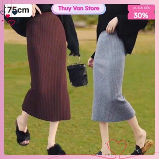  thuyvan991 Chân váy len tăm len đũa ôm dáng dài Quảng Châu - Chất đẹp mềm thuyvanstore 