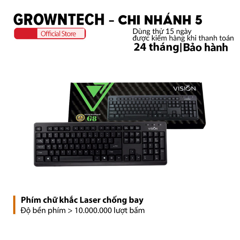 Combo Phím Chuột Có Dây Vision G8 thiết Kế Gọn Nhẹ Tinh Tế và Dễ Dàng Sử Dụng