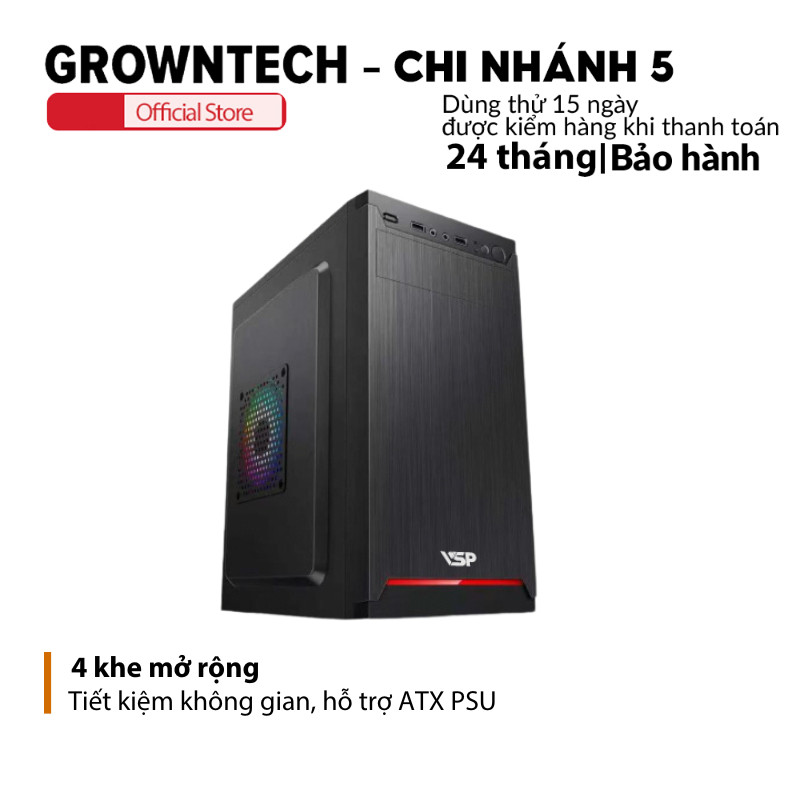 Vỏ Case máy tính VSP 2881 trang bị các lỗ thông gió hợp lý giúp tản nhiệt hiệu quả có độ bền tốt