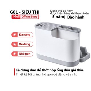 Kệ đựng dao kéo thớt muỗng nắp nồi nhà bếp ráo nước nhiều ngăn đa năng hộp để dao gọn gàng ngăn nắp