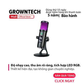  Micro Thu Âm Livestream kèm đèn RGB ZX776 Growntech Độ Nhạy Cao Tích Hợp Led RGB 