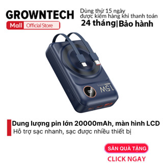 Pin Sạc Dự Phòng Không Dây Remax RPP-519 20.000mAh Sạc Nhanh Tích Hợp Đèn Led