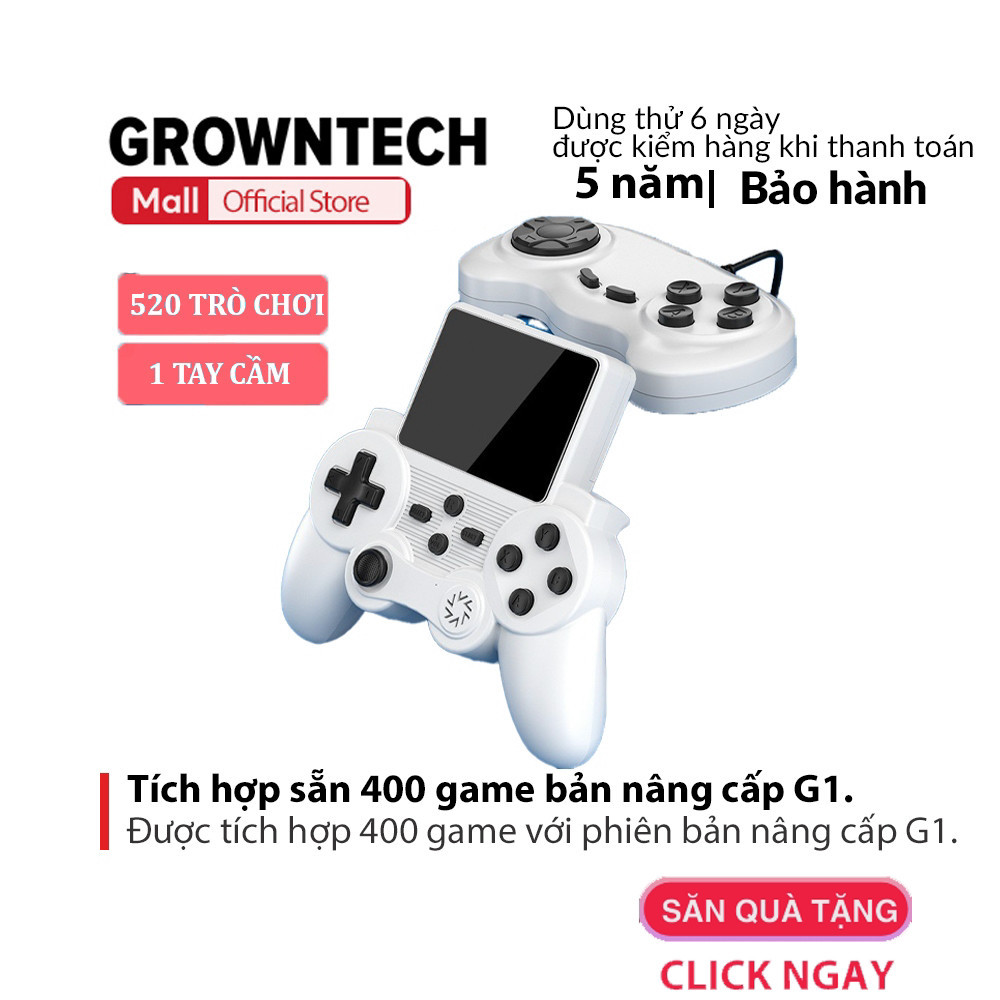 Máy Chơi Game 4 Nút 400 Trò Chơi GrownTech Kết Nối Được Với TV, Kết Nối Tay Cầm Chơi 2 Người