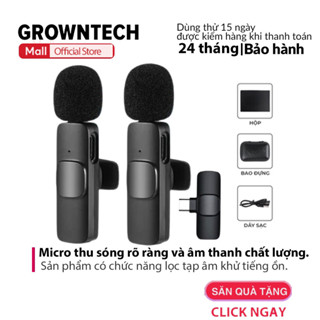 Bộ 2 Micro thu âm cài áo SENXIN K9 chuôi TypeC nhỏ gọn khử tiếng ồn có echo nhỏ gọn tiện lợi