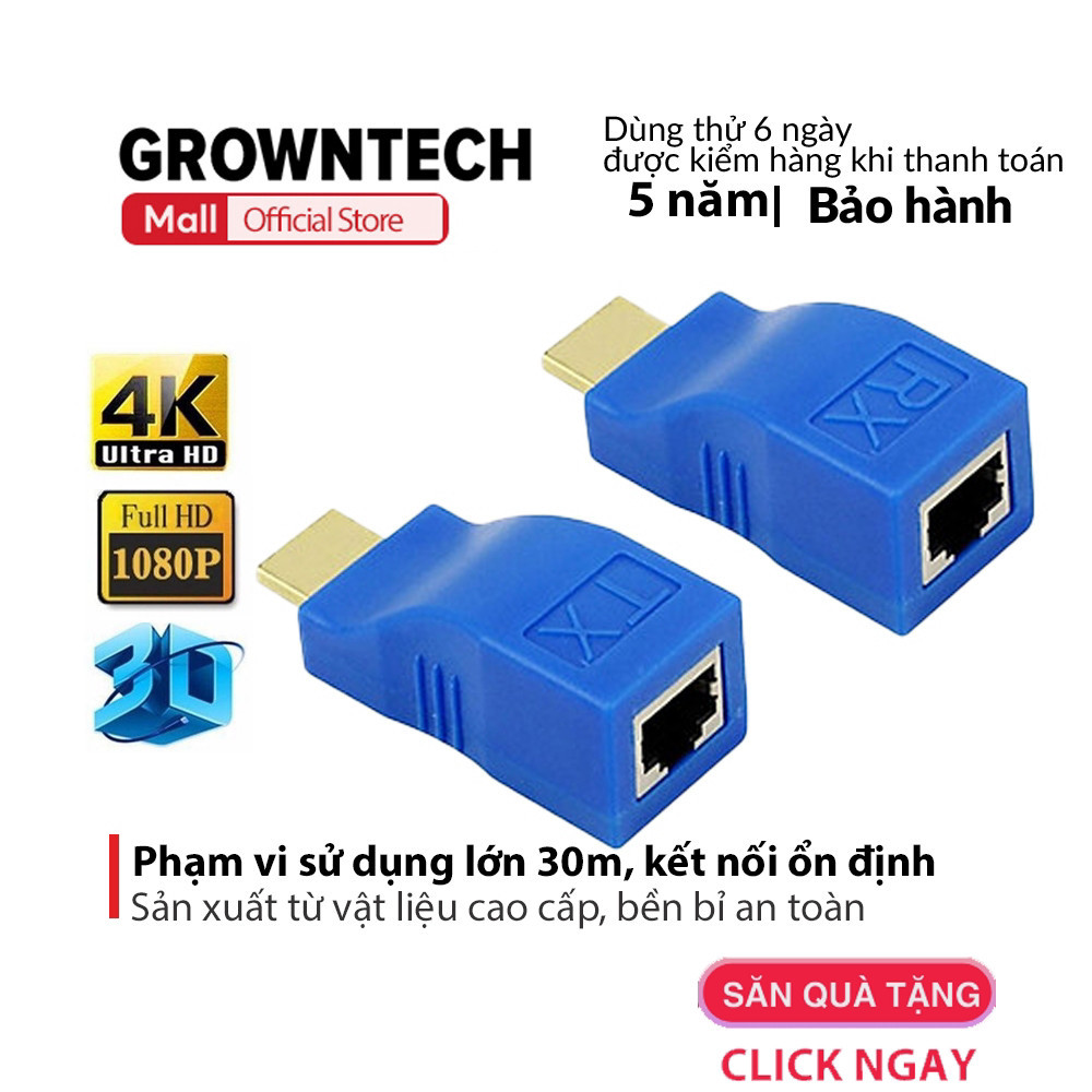 Bộ Khuếch Đại HDMI Qua RJ45 (Cáp Mạng) Kéo Dài 30m (HDMI To Lan)