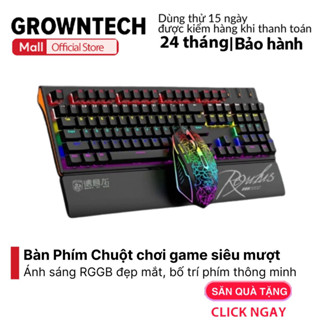 Combo Bàn Phím Chuột Gaming RGB Deiog DY115 Chống Nước Kèm Giá Đỡ Chống Mỏi Hàng 2024