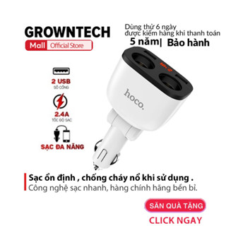  Tẩu sạc nhanh ô tô xe máy điện thoại đa năng Hoco Z28 2 cổng usb 2 dòng 2023 sạc nhanh màn hình LCD 