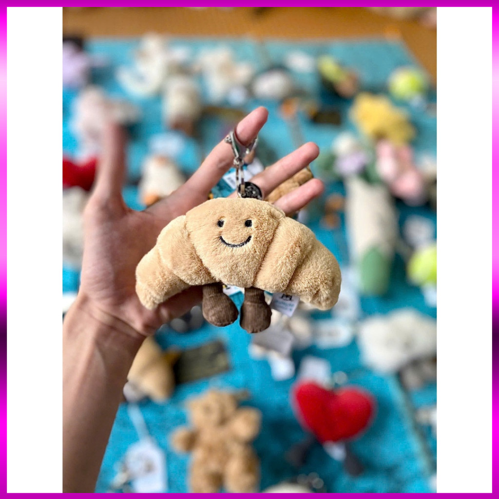 (CÓ SẴN)Bag Charm Jellycat Amuseables Croissant Full Tag Sườn Tặng Dustbag JC+(Kèm PostCard Tuỳ Mẫu)