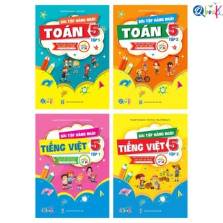 Sách - Combo Bài Tập Hằng Ngày Toán Và Tiếng Việt Lớp 5 - Kết Nối Tri Thức Với Cuộc Sống -  Cả Năm (4 cuốn)